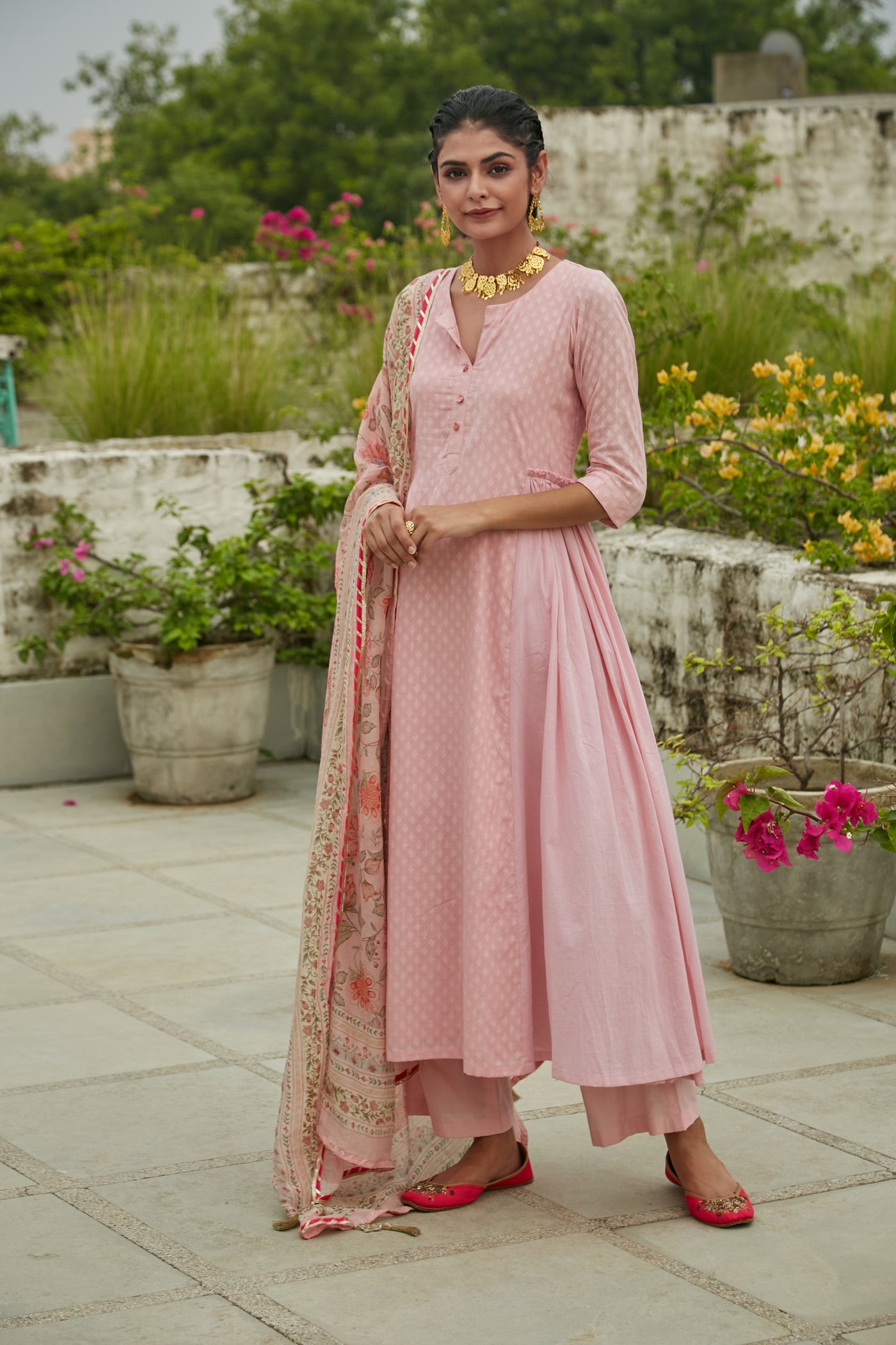 Blush sales pink anarkali