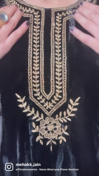 Mehak Jain in Naveli Black Zari Embroidered Anarkali Set